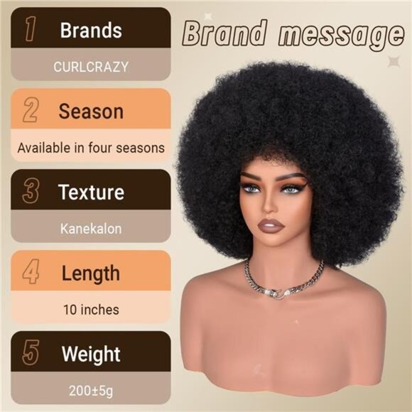 Afro Wigs for Black Women 70s main image 6
